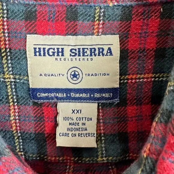 High Sierra Men’s Flannel Shirt XXL - Picture 5 of 7